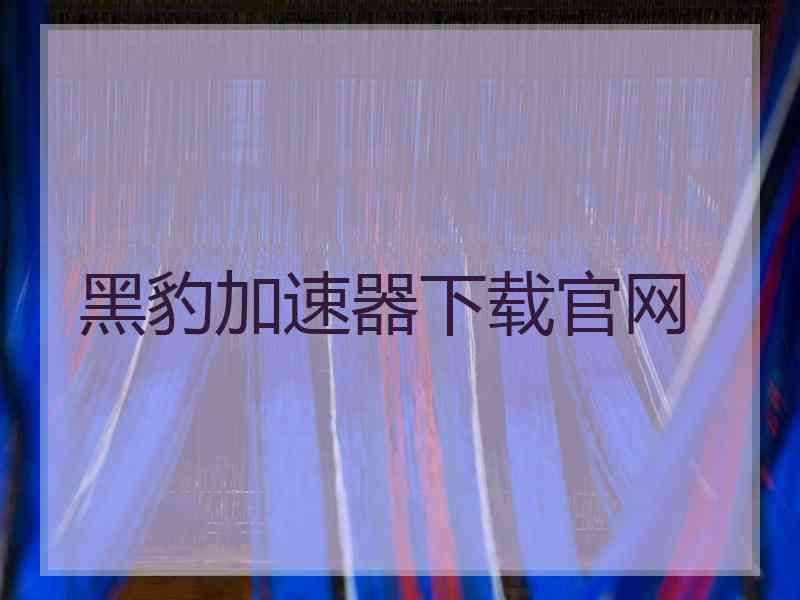 黑豹加速器下载官网